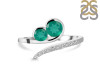 Green Onyx & White Topaz Ring GRO-RDR-470.