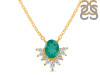 Green Onyx & White Topaz Necklace GRO-RN-72.