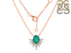 Green Onyx & White Topaz Necklace GRO-RN-72.
