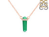 Green Onyx & White Topaz Pencil Necklace GRO-RN-84.