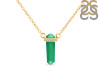 Green Onyx & White Topaz Pencil Necklace GRO-RN-84.