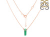 Green Onyx & White Topaz Pencil Necklace GRO-RN-84.