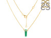 Green Onyx & White Topaz Pencil Necklace GRO-RN-84.