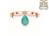 Green Onyx & White Topaz Ring GRO-RR-374.