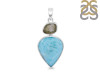 Larimar/Moldavite Pendant-2SP LAR-1-1159
