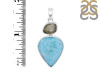 Larimar/Moldavite Pendant-2SP LAR-1-1159