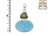 Larimar/Moldavite Pendant-2SP LAR-1-1180