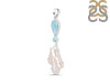 Larimar Blue-Topaz Biwa-Pearl Pendant-2SP LAR-1-1719
