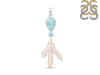 Larimar Blue-Topaz Biwa-Pearl Pendant-2SP LAR-1-1720