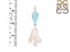 Larimar Blue-Topaz Biwa-Pearl Pendant-2SP LAR-1-1722