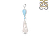 Larimar Blue-Topaz Biwa-Pearl Pendant-2SP LAR-1-1723