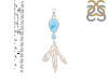 Larimar Blue-Topaz Biwa-Pearl Pendant-2SP LAR-1-1724