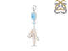 Larimar Blue-Topaz Biwa-Pearl Pendant-2SP LAR-1-1724