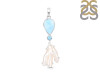 Larimar Blue-Topaz Biwa-Pearl Pendant-2SP LAR-1-1730