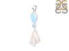 Larimar Blue-Topaz Biwa-Pearl Pendant-2SP LAR-1-1730