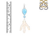 Larimar Blue-Topaz Biwa-Pearl Pendant-2SP LAR-1-1734