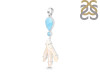 Larimar Blue-Topaz Biwa-Pearl Pendant-2SP LAR-1-1734
