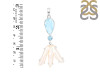 Larimar Blue-Topaz Biwa-Pearl Pendant-2SP LAR-1-1735