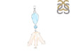 Larimar Blue-Topaz Biwa-Pearl Pendant-2SP LAR-1-1735