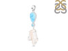 Larimar Blue-Topaz Biwa-Pearl Pendant-2SP LAR-1-1736