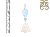 Larimar Blue-Topaz Biwa-Pearl Pendant-2SP LAR-1-1738