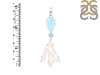 Larimar Blue-Topaz Biwa-Pearl Pendant-2SP LAR-1-1739