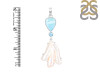 Larimar Blue-Topaz Biwa-Pearl Pendant-2SP LAR-1-1741