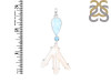 Larimar Blue-Topaz Biwa-Pearl Pendant-2SP LAR-1-1742