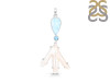 Larimar Blue-Topaz Biwa-Pearl Pendant-2SP LAR-1-1742