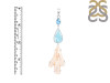 Larimar Blue-Topaz/Biwa-Pearl Pendant-2SP LAR-1-1743