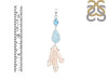 Larimar Blue-Topaz/Biwa-Pearl Pendant-2SP LAR-1-1744