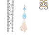 Larimar Blue-Topaz/Biwa-Pearl Pendant-2SP LAR-1-1745