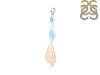 Larimar Blue-Topaz/Biwa-Pearl Pendant-2SP LAR-1-1745