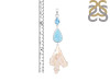 Larimar Blue-Topaz/Biwa-Pearl Pendant-2SP LAR-1-1746