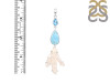 Larimar Blue-Topaz/Biwa-Pearl Pendant-2SP LAR-1-1749
