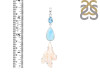 Larimar Blue-Topaz/Biwa-Pearl Pendant-2SP LAR-1-1750