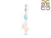 Larimar Blue-Topaz/Biwa-Pearl Pendant-2SP LAR-1-1752