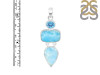 Larimar/Blue Topaz Pendant-2SP LAR-1-1753