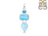 Larimar/Blue Topaz Pendant-2SP LAR-1-1753