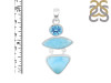 Larimar/Blue Topaz Pendant-2SP LAR-1-1755