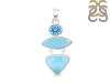 Larimar/Blue Topaz Pendant-2SP LAR-1-1755