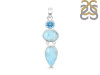 Larimar/Blue Topaz Pendant-2SP LAR-1-1757