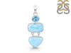 Larimar/Blue Topaz Pendant-2SP LAR-1-1761