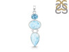 Larimar/Blue Topaz Pendant-2SP LAR-1-1764