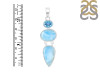 Larimar/Blue Topaz Pendant-2SP LAR-1-1766