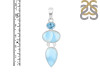 Larimar/Blue Topaz Pendant-2SP LAR-1-1774
