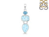 Larimar/Blue Topaz Pendant-2SP LAR-1-1777