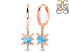 Larimar & White Topaz Hoop Earring LAR-RDE-1470.