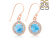 Larimar & White Topaz Earring LAR-RDE-693.