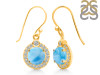 Larimar & White Topaz Earring LAR-RDE-693.